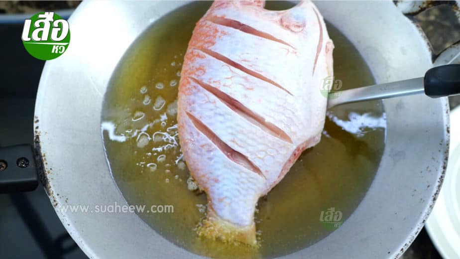 ปลาทับทิมทอด